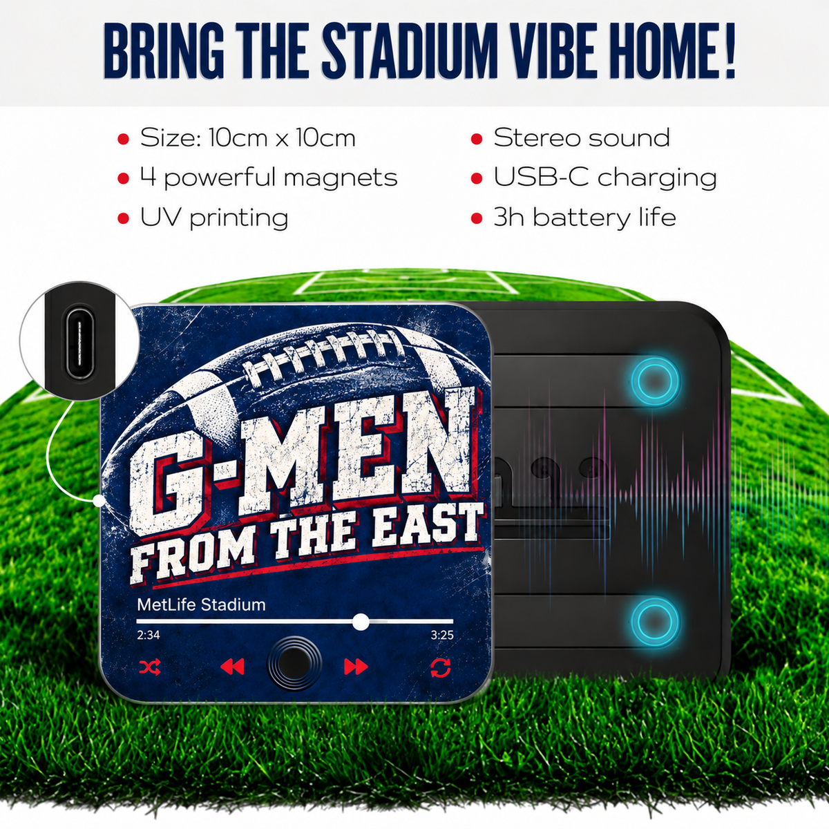 NY Giants Musical Magnet - G-Men from the east