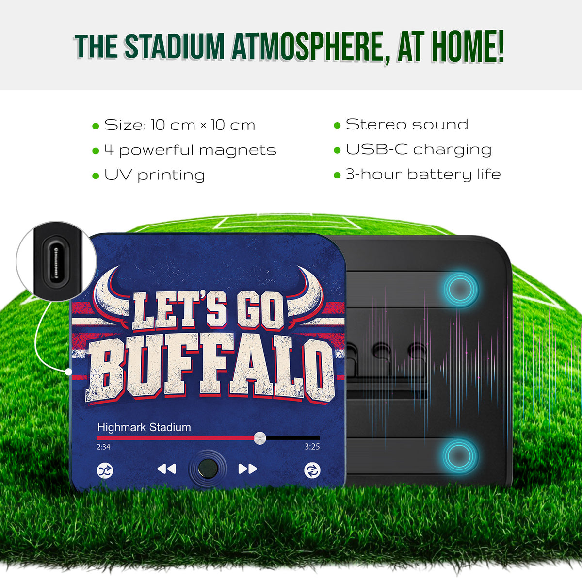 Buffalo Bills Musical Magnet - Let's Go Buffalo