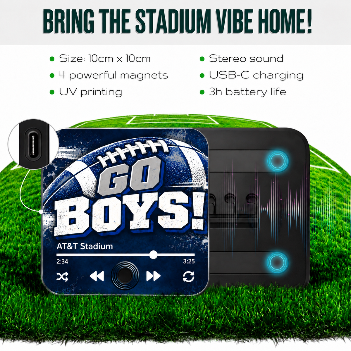 Dallas Cowboys Musical Magnet – Go Boys!