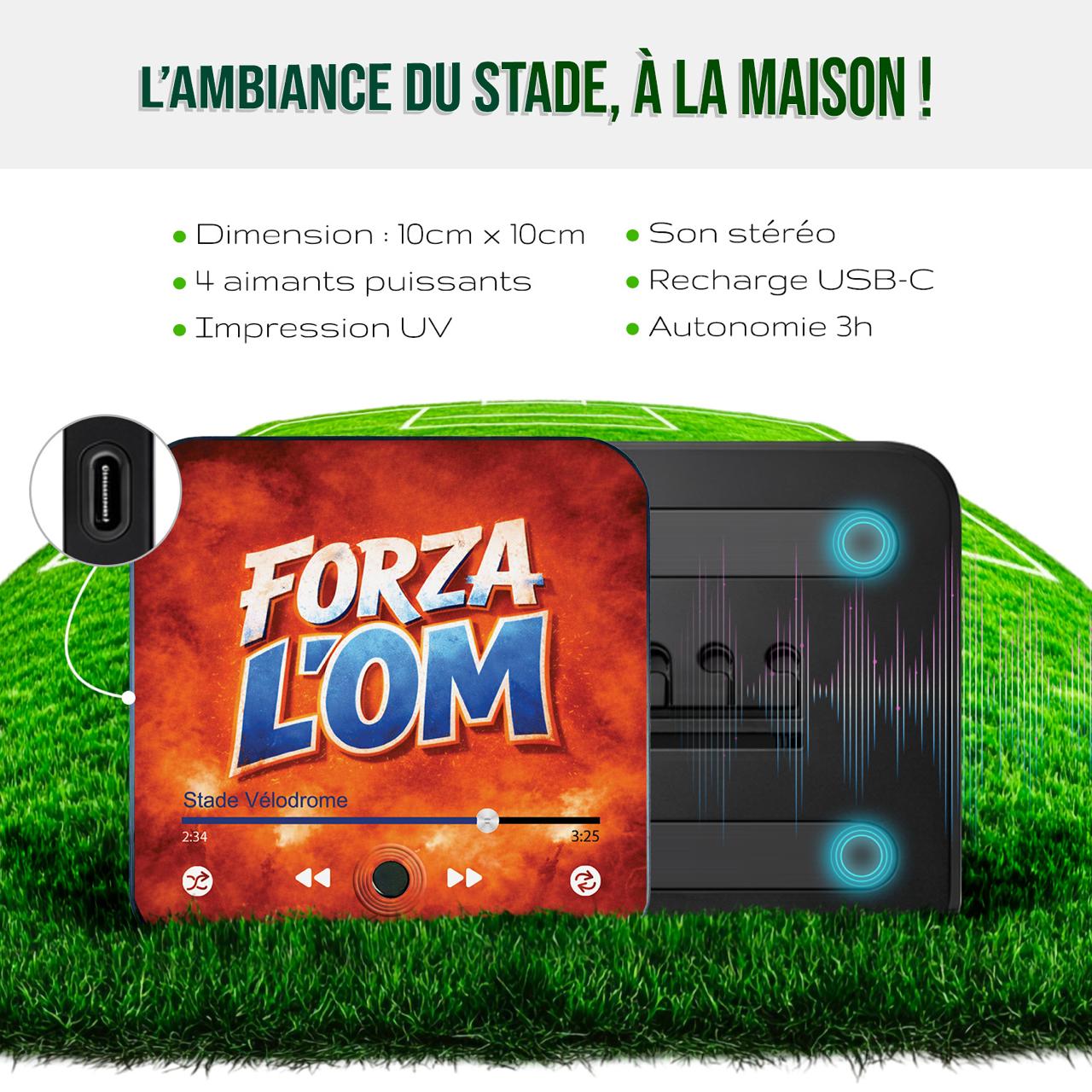 Magnet musical Olympique de Marseille "Forza l'OM"