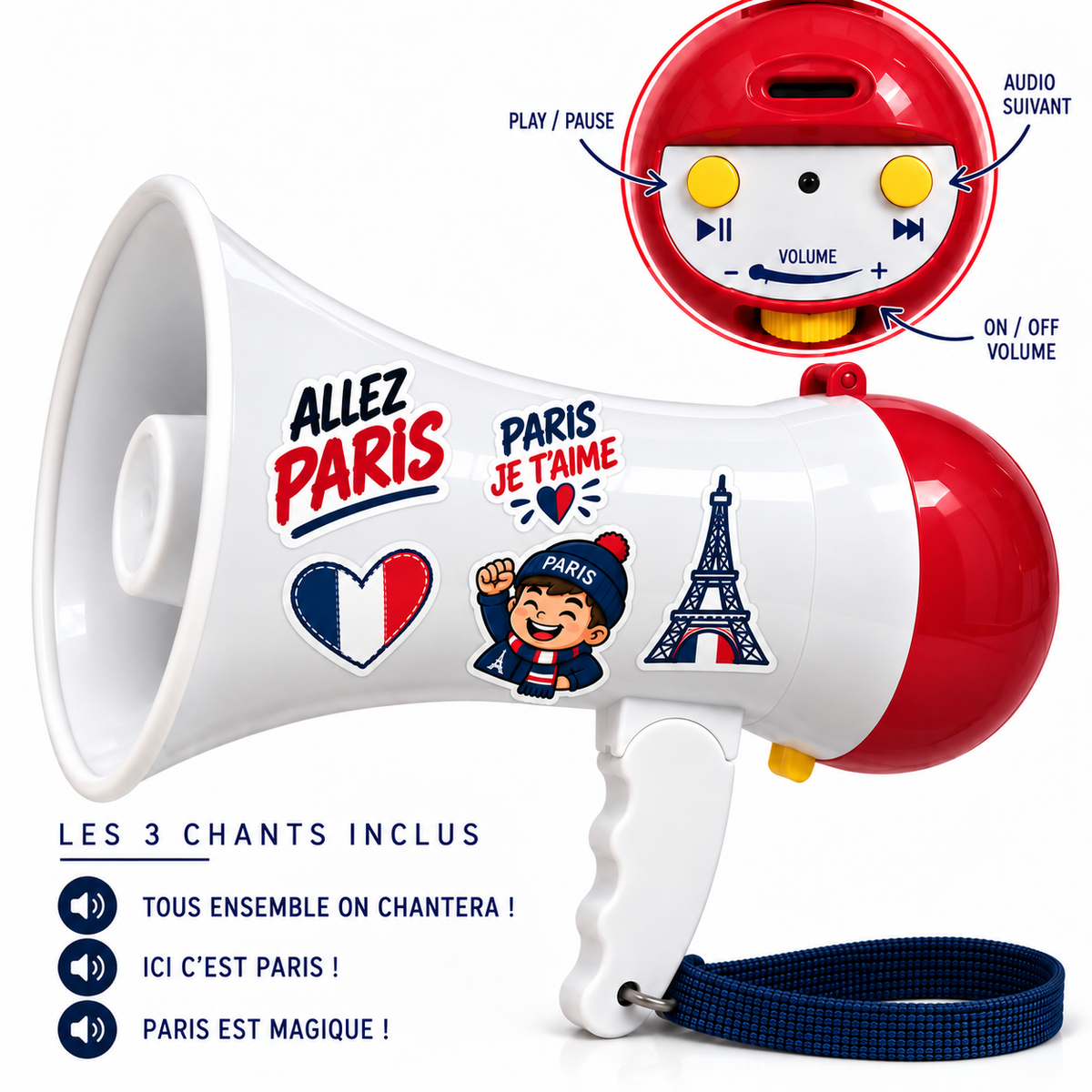 Mini Mégaphone de supporter Paris
