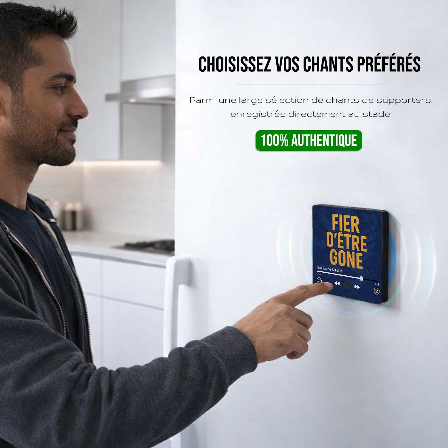 Magnet musical Olympique Lyonnais "Fier d'être Gone"