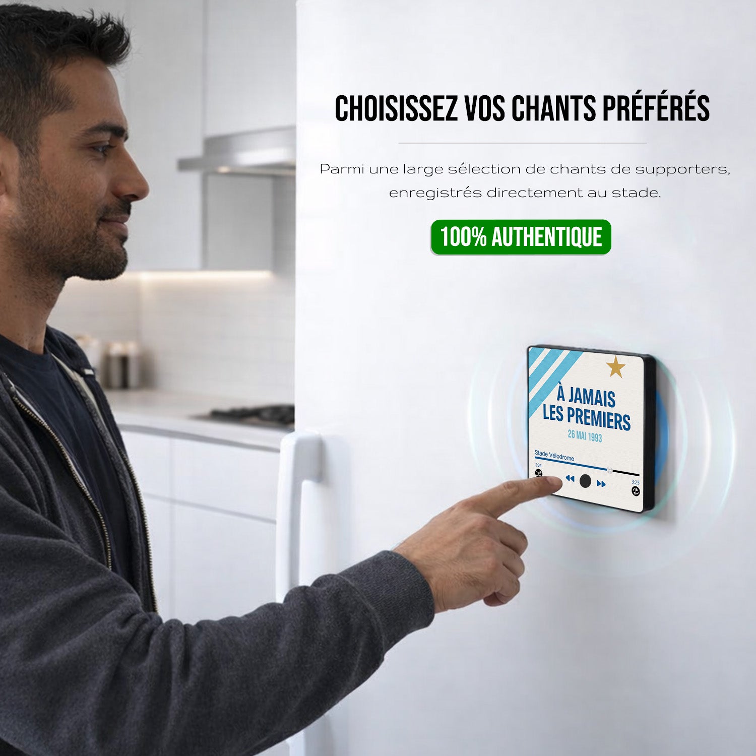 Magnet musical Olympique de Marseille "A jamais les premiers"