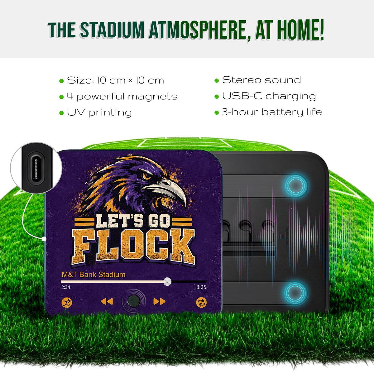 Baltimore Ravens Musical Magnet - Let's Go Flock