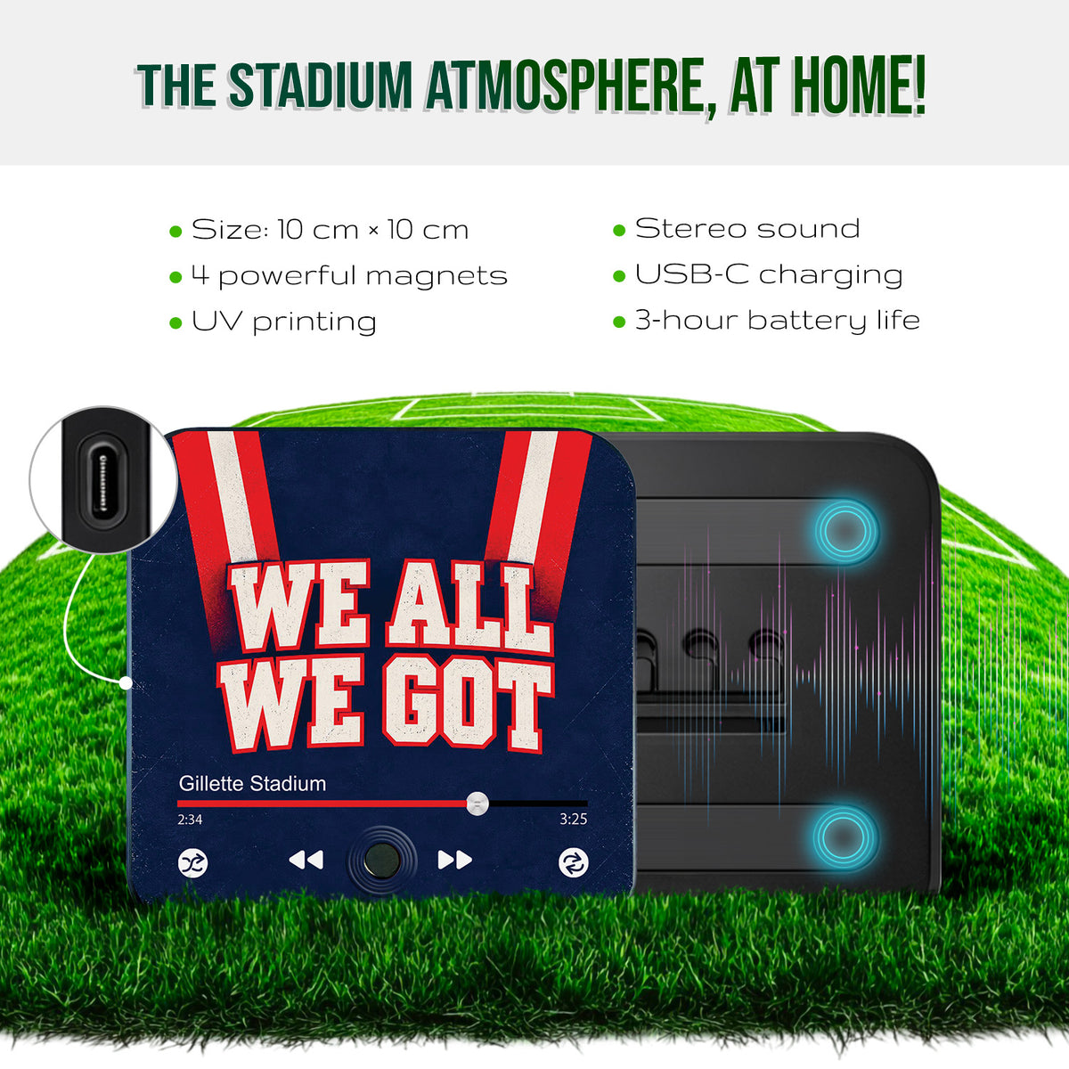 New England Patriots Musical Magnet - We All We Got