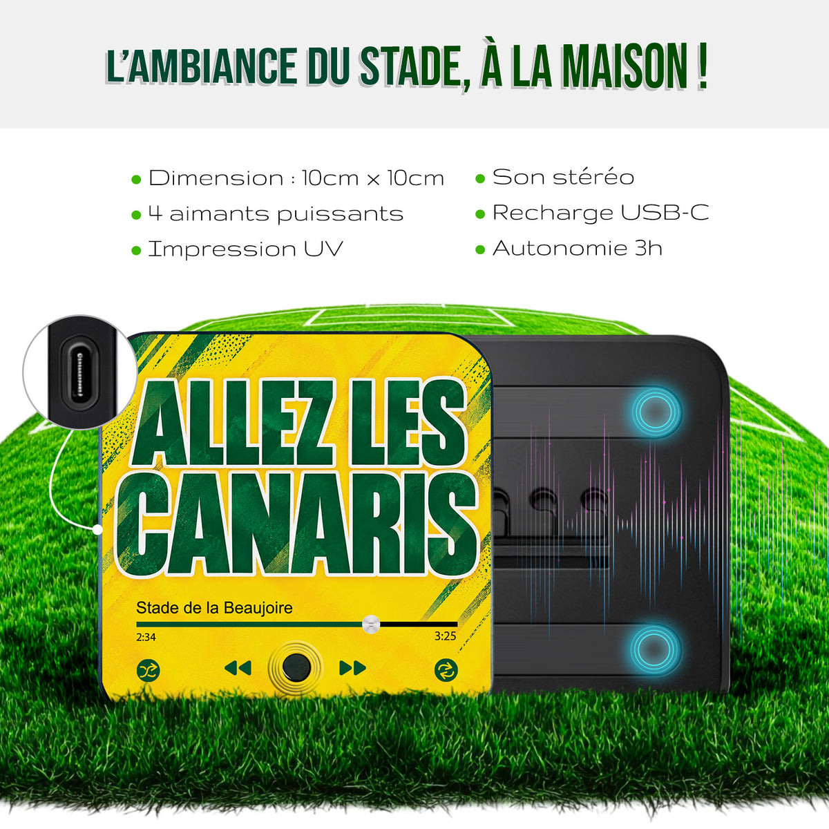 Magnet musical  Nantes - Allez les canaris