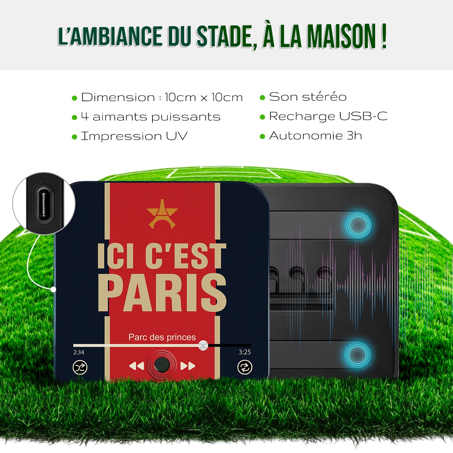 Magnet musical Paris Saint Germain "Ici c'est Paris !"