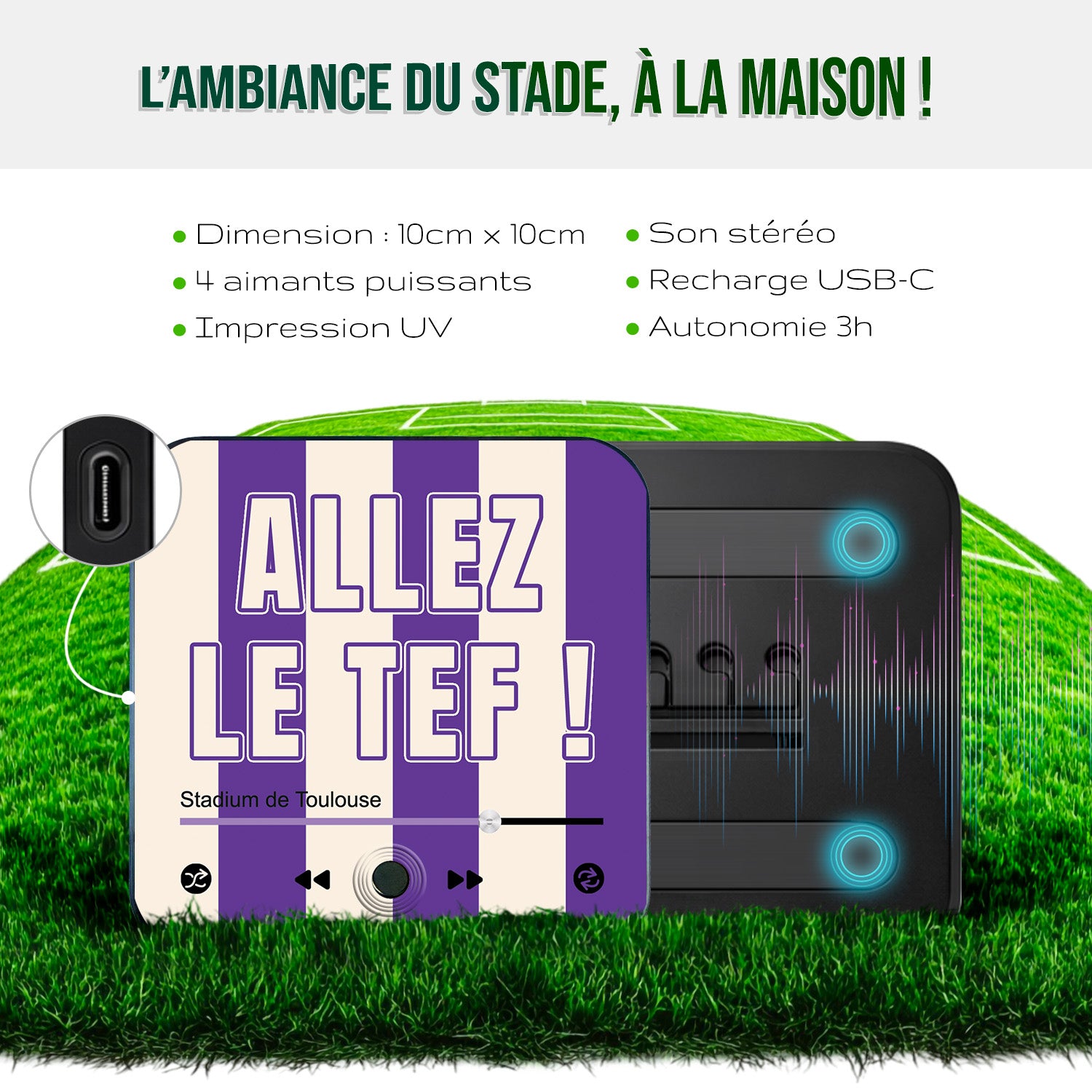 Imán musical del Toulouse FC "Go TEF"