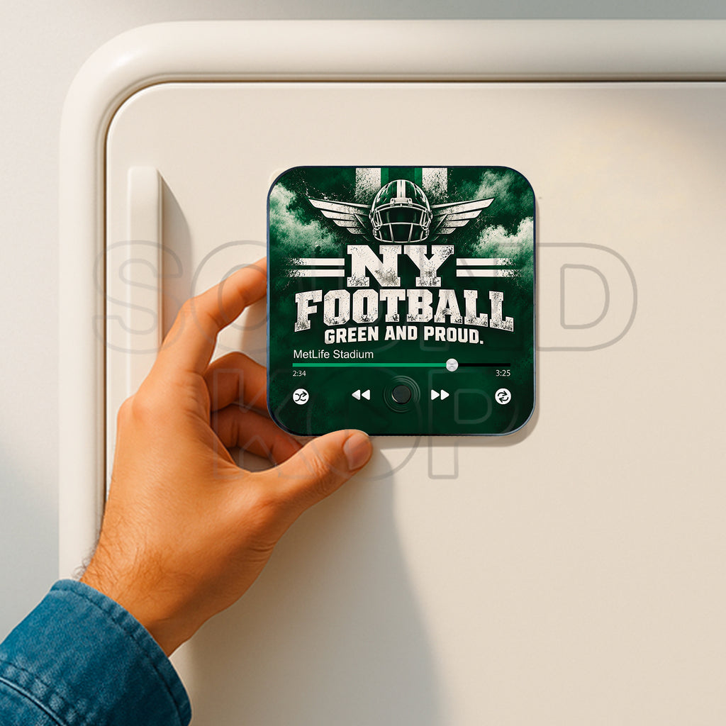New York Jets Musical Magnet - NY Football: Green and Proud